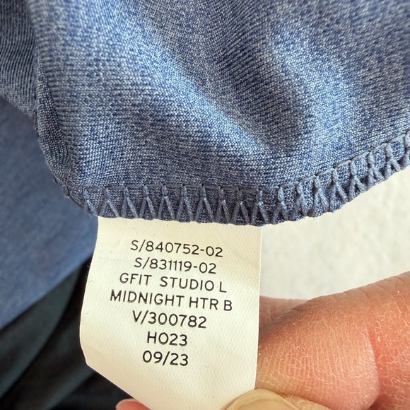 GapFit Studio Bra Longline Midnight Heather Size XL Yoga Pilates - Picture 4 of 4